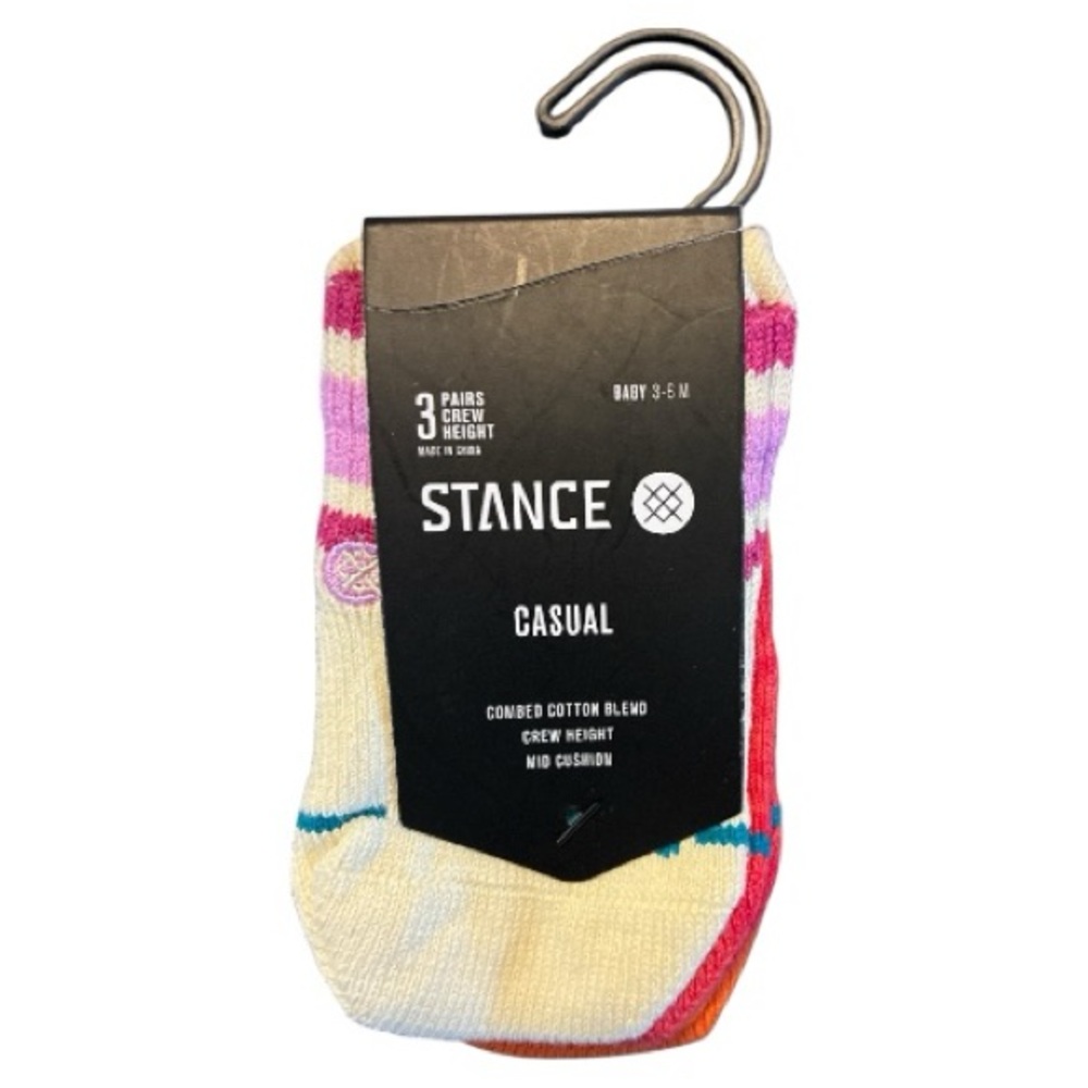Stance Baby and Toddler Crew Socks - Dye Namic - Pink 3-6 Months New